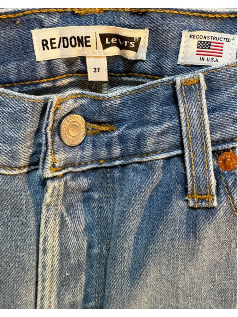 RE/DONE NWT Deconstructed Denim Maxi skirt in Sz 27 - Picture 4 of 8